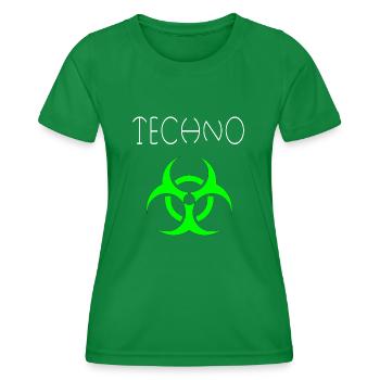 techno 1 - T-shirt sport Femme - vert - Devant - AI Model Female 172 dark (172cm)