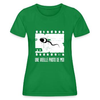 An old picture of me - Women's Functional T-Shirt - kelly green - Front - AI Model Female 172 dark (172cm)