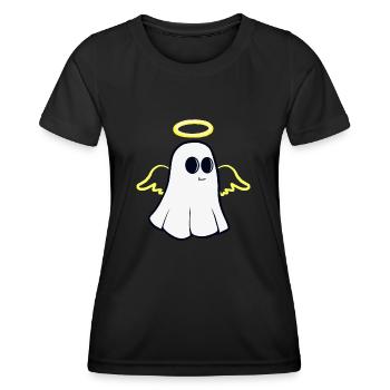 Ange gardien fantôme - T-shirt sport Femme - noir - Devant - AI Model Female 172 light (172cm)