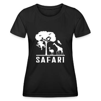 Safari Zoo Animal Safari Zoo - T-shirt sport Femme - noir - Devant - AI Model Female 172 light (172cm)
