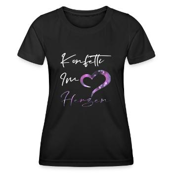 Konfetti im Herzen.. - Frauen Funktions-T-Shirt - Schwarz - Vorne - AI Model Female 172 light (172cm)