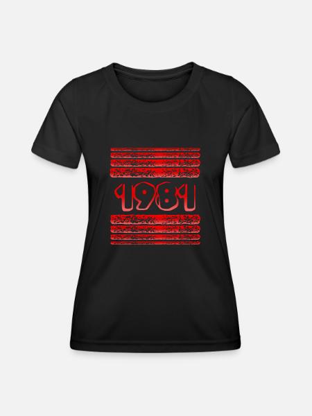 Witzig 1981 - T-shirt sport Femme - noir