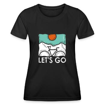 lets go (weiss) - Frauen Funktions-T-Shirt - Schwarz - Vorne - AI Model Female 172 light (172cm)