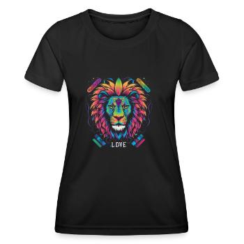 Pride Love Lion - Frauen Funktions-T-Shirt - Schwarz - Vorne - AI Model Female 172 light (172cm)