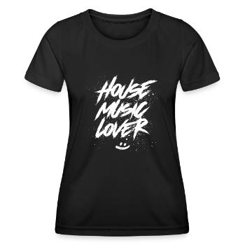 House Music Lover - Frauen Funktions-T-Shirt - Schwarz - Vorne - AI Model Female 172 light (172cm)