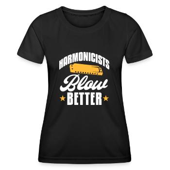 Harmonicists blow better - Women's Functional T-Shirt - black - Front - AI Model Female 172 light (172cm)