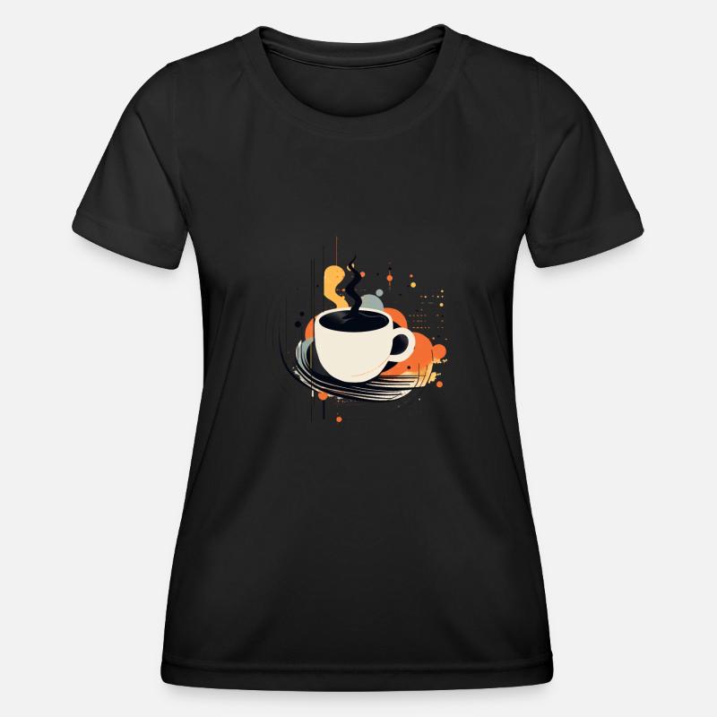 Mug of Coffee - Women's Functional T-Shirt - black