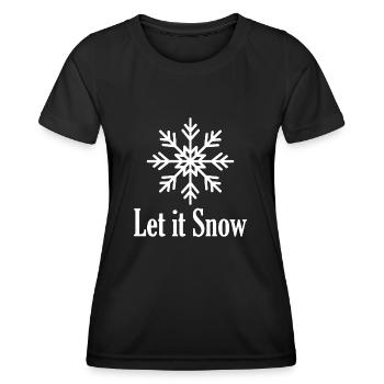 Laissez-le neiger - T-shirt sport Femme - noir - Devant - AI Model Female 172 light (172cm)