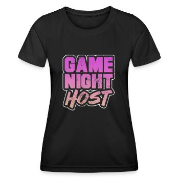 Funny Game Night Host - Friendly Card Game - Women's Functional T-Shirt - black - Front - AI Model Female 172 light (172cm)