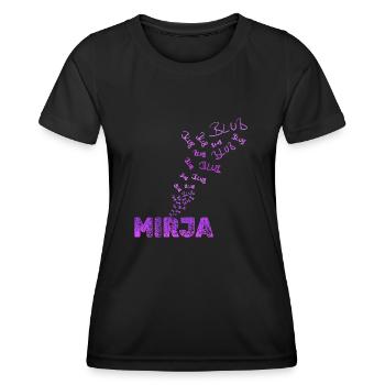 Mirja - Frauen Funktions-T-Shirt - Schwarz - Vorne - AI Model Female 172 light (172cm)