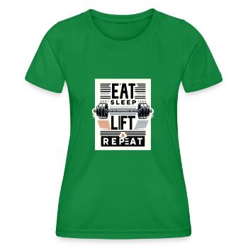 Gym Mantra Fett - Frauen Funktions-T-Shirt - Kelly Green - Vorne - AI Model Female 172 dark (172cm)