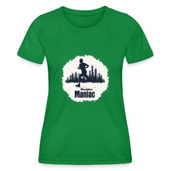 Cityscape Marathon Runner - Women's Functional T-Shirt - kelly green - Front - AI Model Female 172 dark (172cm)