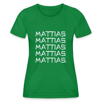 Mattias als Jungeselle - Frauen Funktions-T-Shirt - Kelly Green - Vorne - AI Model Female 172 dark (172cm)