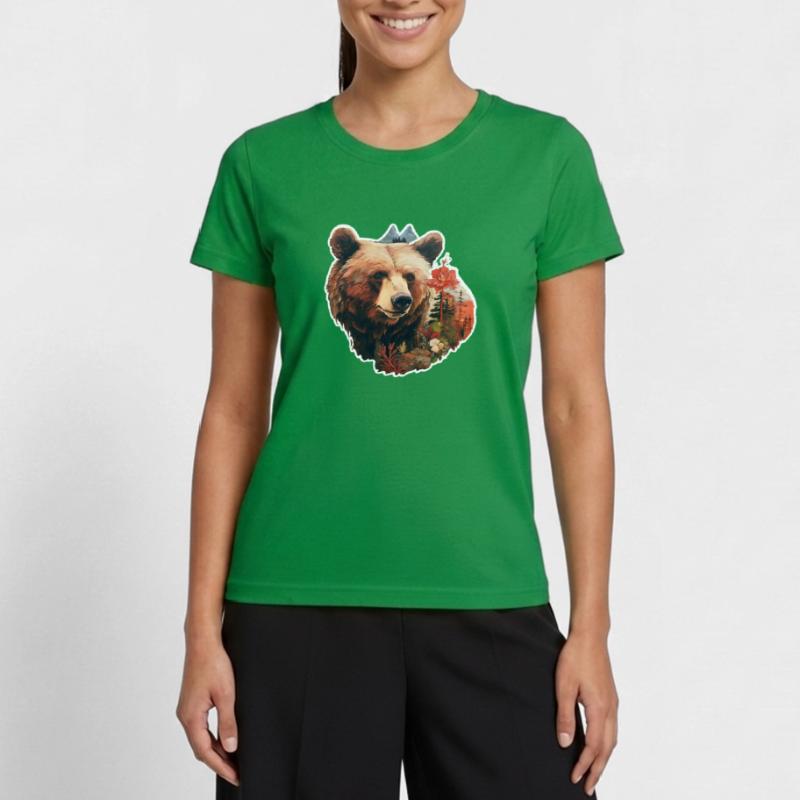 Bär in der Wildnis Frauen Funktions-T-Shirt