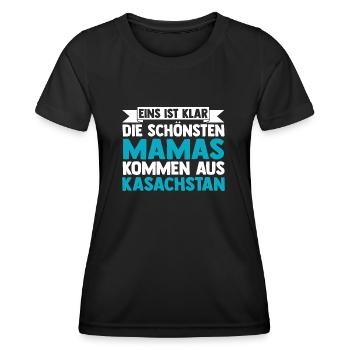 Kazakhstan maman mère Kazakhstan - T-shirt sport Femme - noir - Devant - AI Model Female 172 light (172cm)