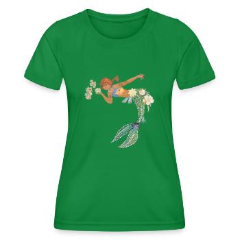 Sirène - T-shirt sport Femme - vert - Devant - AI Model Female 172 dark (172cm)