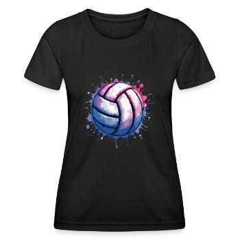 Beach Volleyball Volleyballspieler - Volleyballer - Frauen Funktions-T-Shirt - Schwarz - Vorne - AI Model Female 172 light (172cm)