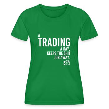 Commerce d'emplois - T-shirt sport Femme - vert - Devant - AI Model Female 172 dark (172cm)