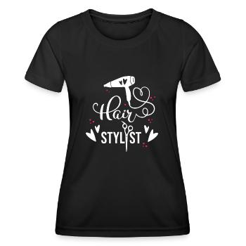 Hair stylist - Frauen Funktions-T-Shirt - Schwarz - Vorne - AI Model Female 172 light (172cm)