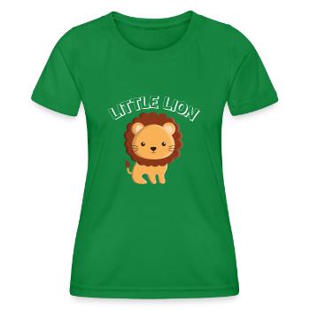 Petit Lion Enfant Cadeau bébé - T-shirt sport Femme - vert - Devant - AI Model Female 172 dark (172cm)