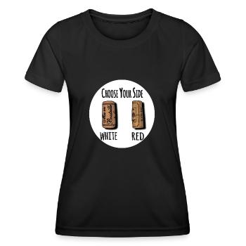 Deux bouchons - T-shirt sport Femme - noir - Devant - AI Model Female 172 light (172cm)