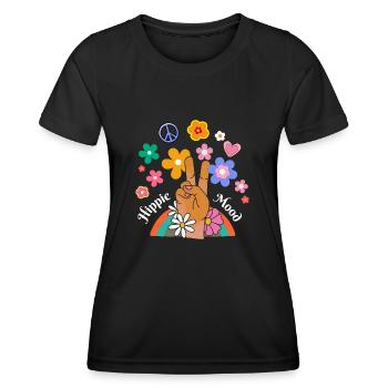 Hippie mood - Women's Functional T-Shirt - black - Front - AI Model Female 172 light (172cm)