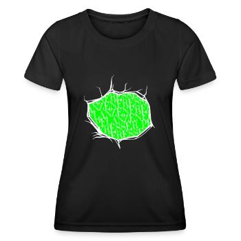humor veganer veganes essen biologisch vegan - Frauen Funktions-T-Shirt - Schwarz - Vorne - AI Model Female 172 light (172cm)