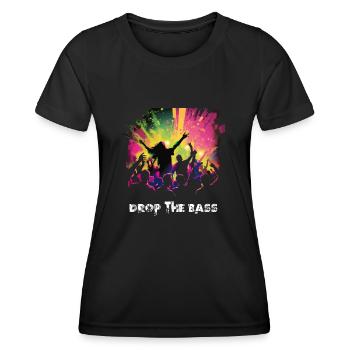 Drop the bass - T-shirt sport Femme - noir - Devant - AI Model Female 172 light (172cm)