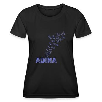 Blubbern für Adina Segeln Wassersport - Frauen Funktions-T-Shirt - Schwarz - Vorne - AI Model Female 172 light (172cm)