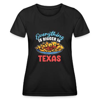 Nachos in Texas Design für stolze Texaner - Frauen Funktions-T-Shirt - Schwarz - Vorne - AI Model Female 172 light (172cm)