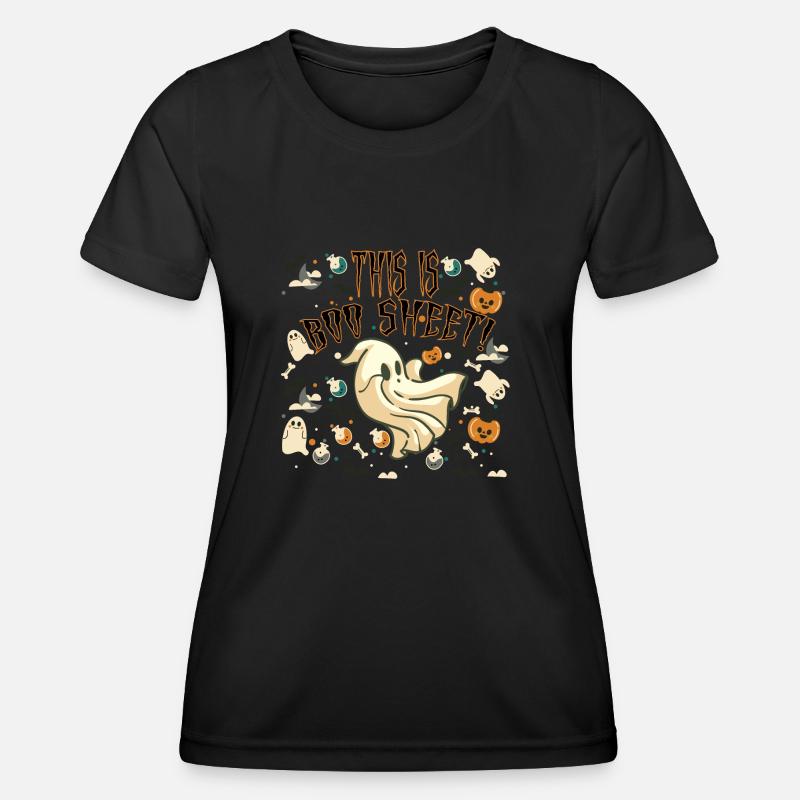 Halloween this it boo sheet - Women's Functional T-Shirt - black