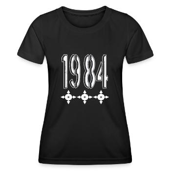 1984 caméra de surveillance complot filmé - T-shirt sport Femme - noir - Devant - AI Model Female 172 light (172cm)