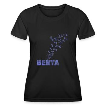 Segeln Berta - Frauen Funktions-T-Shirt - Schwarz - Vorne - AI Model Female 172 light (172cm)