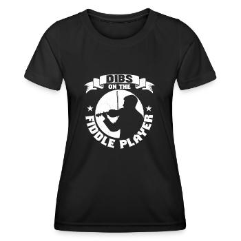 Dibs On The Fiddle Player Violinist Orchestra - Women's Functional T-Shirt - black - Front - AI Model Female 172 light (172cm)