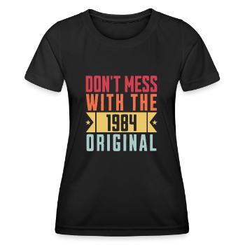 Retro 1984 Original Birthday Gift - Women's Functional T-Shirt - black - Front - AI Model Female 172 light (172cm)