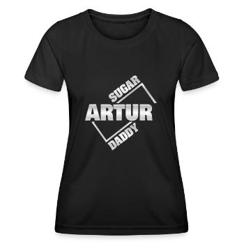 Artur dans le rôle de Sugar Daddy - T-shirt sport Femme - noir - Devant - AI Model Female 172 light (172cm)