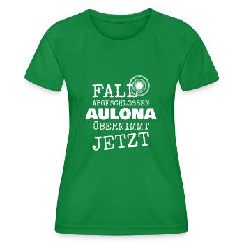 Aulona comme prénom - T-shirt sport Femme - vert - Devant - AI Model Female 172 dark (172cm)