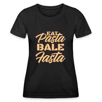 eat pasta bale pasta Design for a fan of pasta - Women's Functional T-Shirt - black - Front - AI Model Female 172 light (172cm)