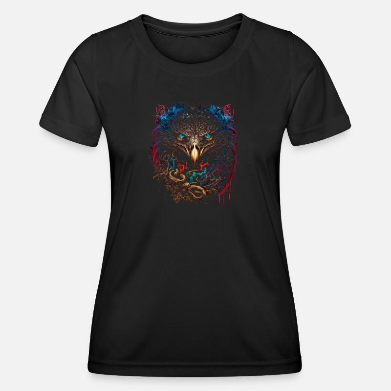 Adler | Eagle's Head | Eagle | 3D effect - Women's Functional T-Shirt - black
