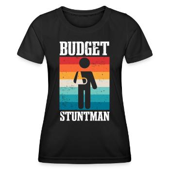 Funny Stuntman Broken Arm Elbow Wrist Injury - Women's Functional T-Shirt - black - Front - AI Model Female 172 light (172cm)