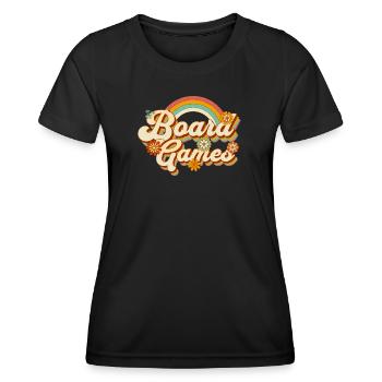 Board games - Women's Functional T-Shirt - black - Front - AI Model Female 172 light (172cm)