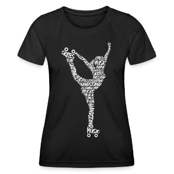 Roller Skates Roller Skates Girls Roller Skates - Women's Functional T-Shirt - black - Front - AI Model Female 172 light (172cm)