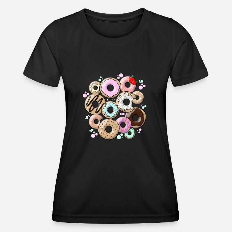 donuts - Women's Functional T-Shirt - black