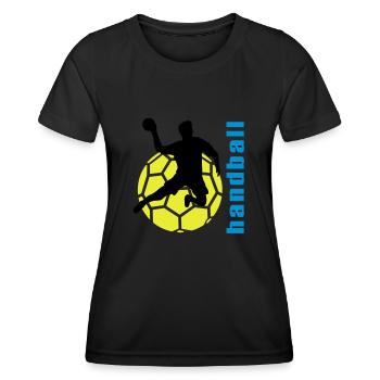 handball - Women's Functional T-Shirt - black - Front - AI Model Female 172 light (172cm)