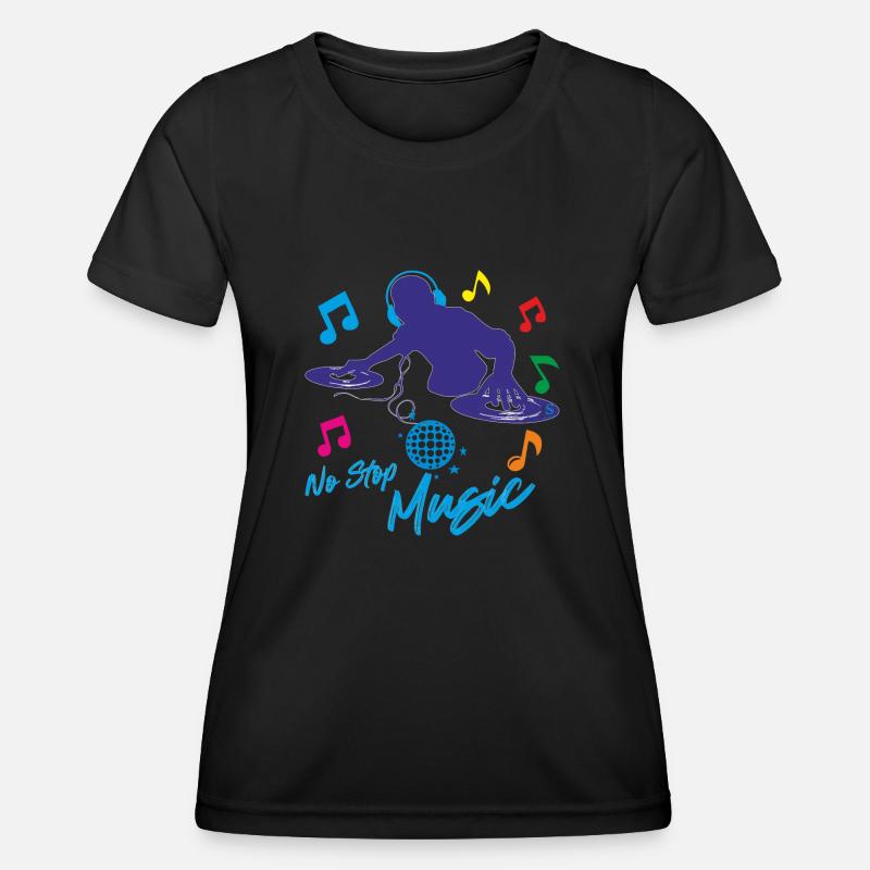 No stop Music - Women's Functional T-Shirt - black