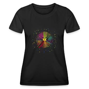 Magic Mandala - T-shirt sport Femme - noir - Devant - AI Model Female 172 light (172cm)