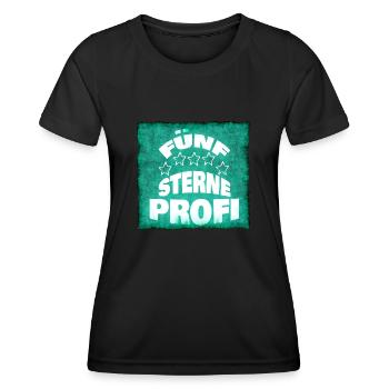 Fünf Sterne für Profi Professional - Frauen Funktions-T-Shirt - Schwarz - Vorne - AI Model Female 172 light (172cm)