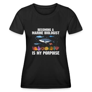 Whale Ocean Sea Marine Biologist Marine Biology - Women's Functional T-Shirt - black - Front - AI Model Female 172 light (172cm)