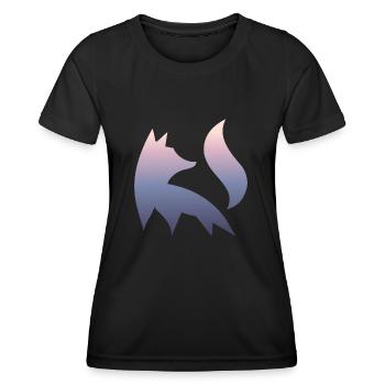 Fox Silhouette Forêt Nature Animal Renard Roux Forêt Animal - T-shirt sport Femme - noir - Devant - AI Model Female 172 light (172cm)