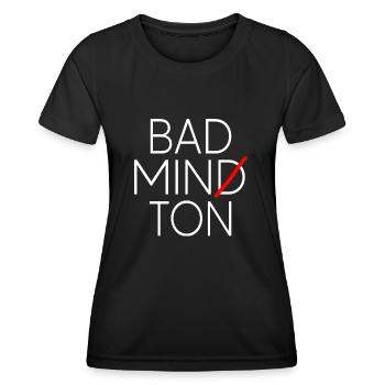 badminton badminton badminton badminton - T-shirt sport Femme - noir - Devant - AI Model Female 172 light (172cm)